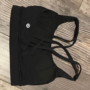 Black lululemon energy bra, size 2